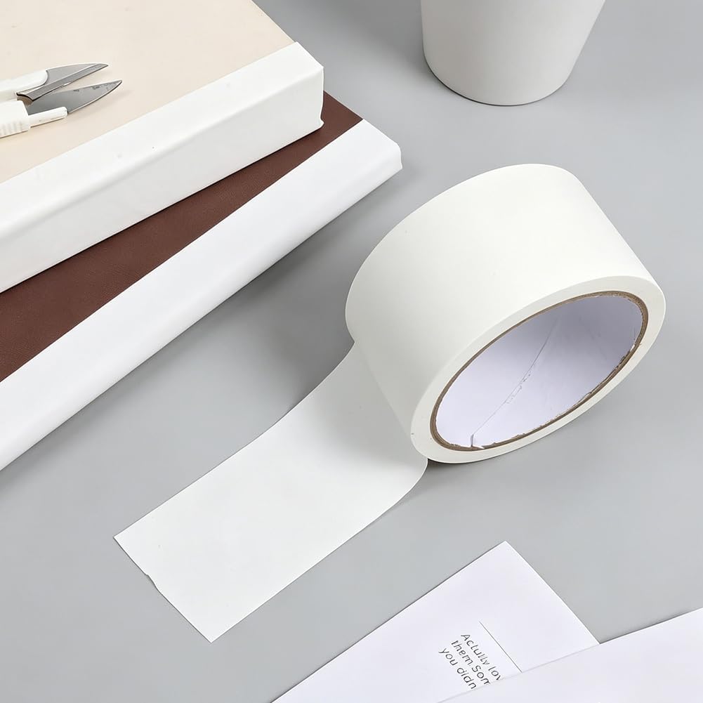GORGECRAFT 20m*51.5mm Cloth Bookbinding Repair Tape White Fabric Tape Adhesive Duct Self Adhesive Library Book Seam Sealing Craft for Bookbinders Daily Hinging Sofa Cord Cable Webbing image 3