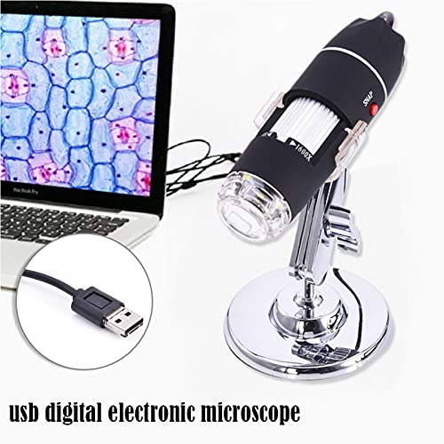 1600X USB Mikroskop, 2 In 1 Digital Kamera Microscope 8 LED Digital Vergrößerung Endoskop Mit Metallständer Max 1600X… – Bild 3
