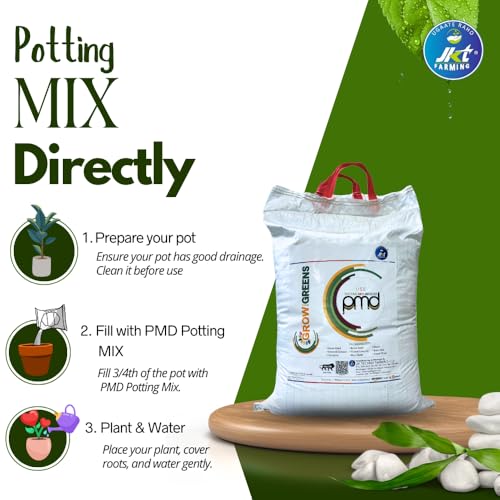 Image of PMD Organic Potting Soil Mix for Plants, Nutrient Rich, Enriches Soil, Develops Root, Pest Deterrent, Ideal for Outdoor & Indoor Plant, Home Garden, Flowers, Herbs & Succulents, 10Kg