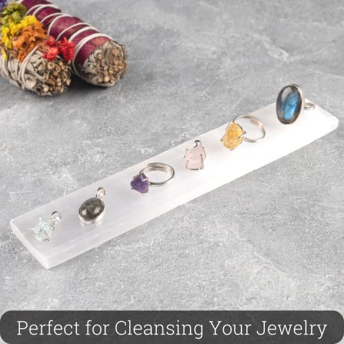 Wish Well Large Selenite Charging Plate – 7.5 Inches Selenite Crystal Plate– Ideal For Cleansing And Recharging Crystals And Healing Stones, Reiki, Meditation, And Spiritual Decor #TOP4