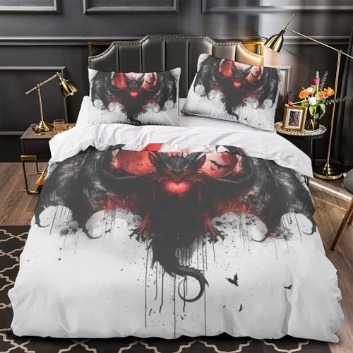 Housse de couette tête de mort 220 x 240 cm finitions premium - 4