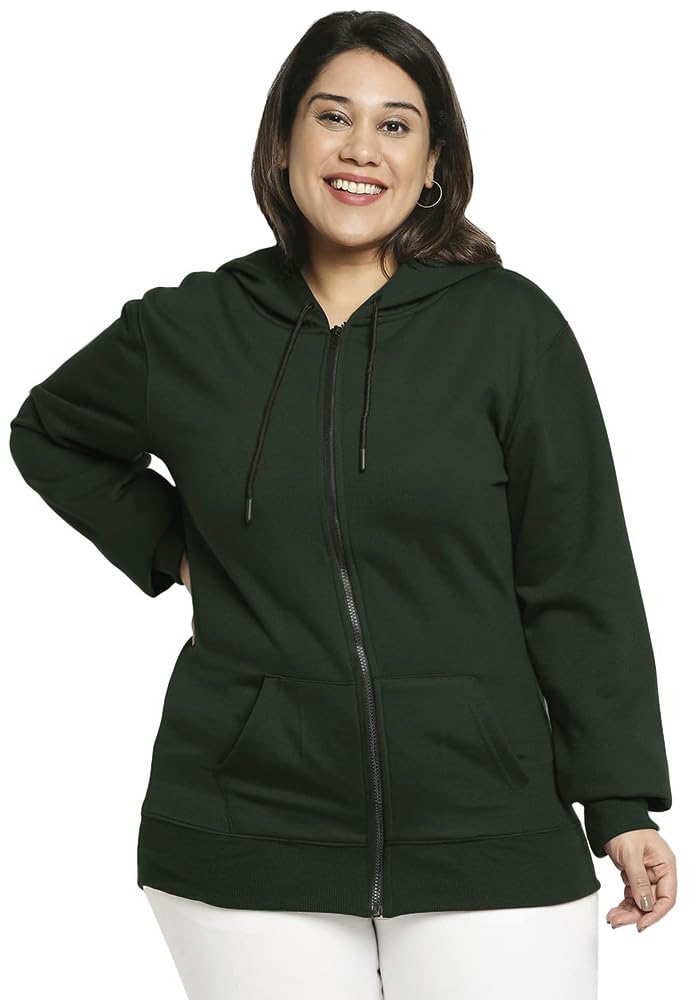 Wear Your OpinionWomen's Plus Size Fleece Zipper Hoodie Jacket