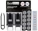 ExcelMark A17 DIY Self-Inking Rubber Office Stamp Kit - Ten Designs - Red and Blue Ink