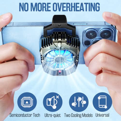 Image of TRILINK Phone Cooler for Gaming, Universal Smartphone Cooling Fan with Two Modes, Radiator Case for iPhone Android 4.5-7in, Cooler for Live Streaming
