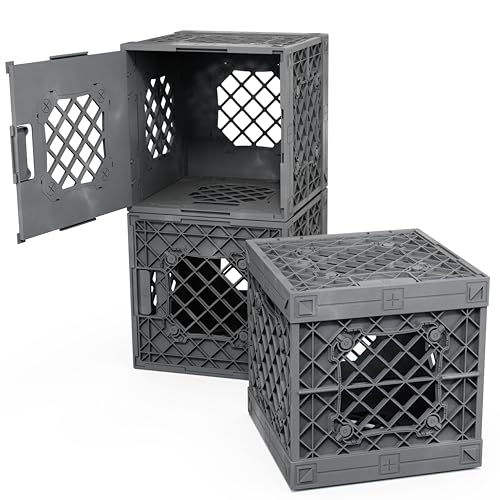 UbeCube UC01 Crate, 3pk Set of three UC01 modular collapsible crates. (Gray)