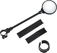 qiyue Adjustable 360° Rotatable Wide Angle Shockproof Bicycle Rearview Mirror for Mountain Bike E-Bike Scooter