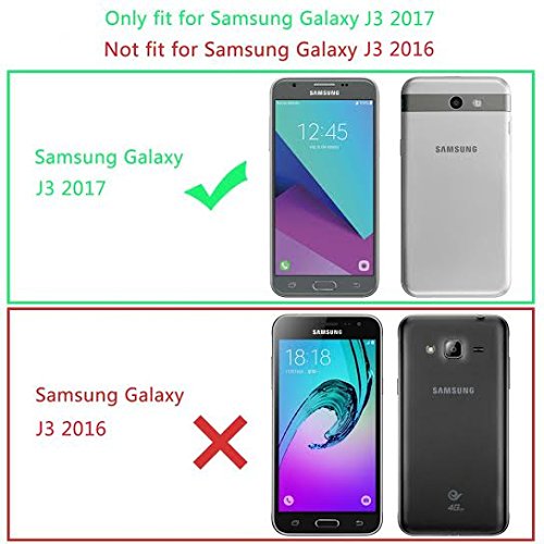 Galaxy J3 Luna Pro Case/J3 Eclipse Case/J3 Prime Case/J3 Emerge Case/Amp Prime 2/Express Prime 2/Sol 2/J3 2017/J3 Mission Belt Clip Holster W/Built In Screen Protector [Case& Holster Combo] - Purple #TOP6