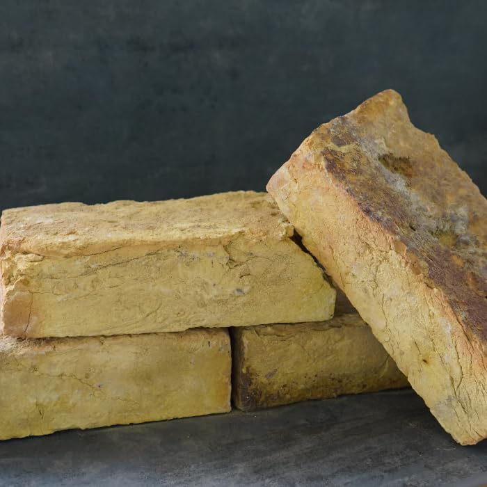 レンガ 煉瓦 ハンドメイドレンガ 約230×110×70mm イギリス製 英国 黄色 イエロー アンティークレンガ 花壇 暖炉 ガー