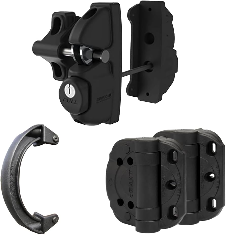 Safetech Hardware Key Lockable Two Sided Gate Latch w/ 2