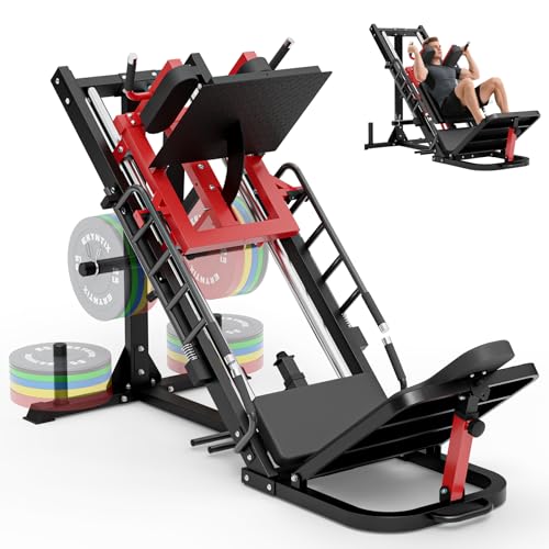 Leg Press Hack Squat Machine Combo, 45° Leg Exercise Machine ,Lower Body Special with Weight...