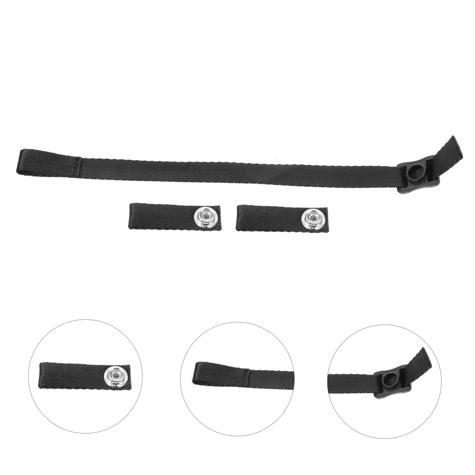 YARNOW Kit de reparación de Casco de Hockey reemplazo Montura de mentón Deportes Accesorios de Casco Correa de Casco de Hockey para la Barbilla Poliéster Black