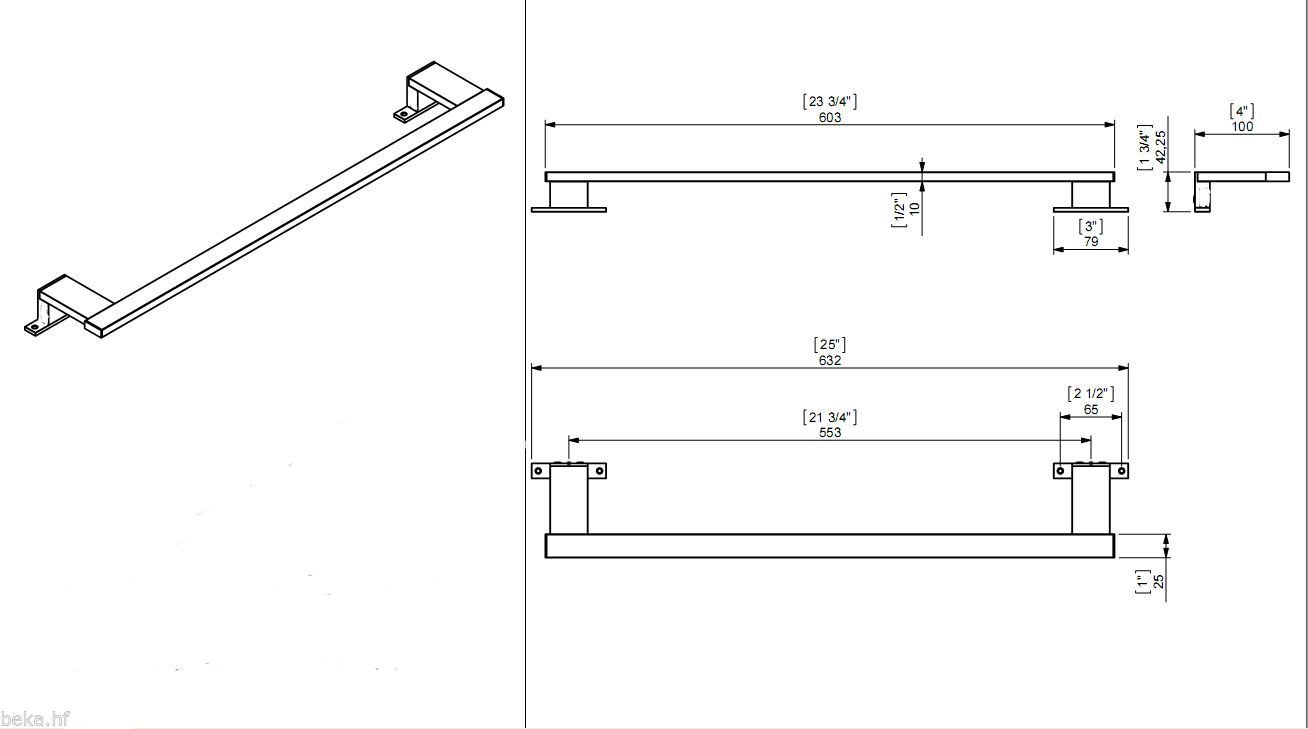 kalb I LED Badleuchte 603 x 36 x 100mm (L x B x H) in silber, Lichtfarbe Neutralweiss ; Badlampe Spiegellampe Spiegelleuchte Schranklampe Aufbauleuchte,