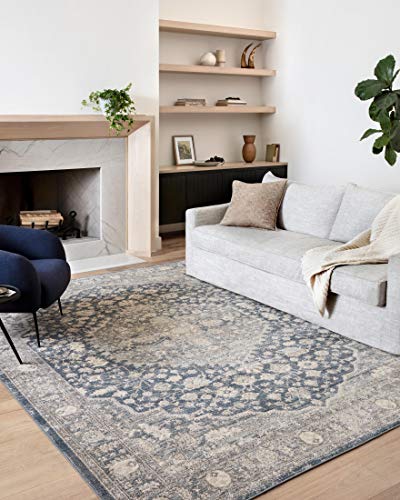 Image of Loloi Teagan Denim /Mist 6'-7 inch x 9'-2 inch Area Rug