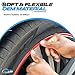 TRUE LINE Automotive Wheel Rim Protector (Red) - Premium Quality Ultimate Guard for 4-Inch Rims - Original L-Shaped Trim, Scratch Prevention, Adhesive Install - Made in USA