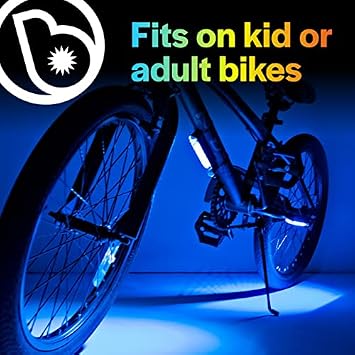 Brightz GoBrightz LED Bike Frame Light - LED Bike Frame Light for Night Riding - 4 Modes for Flashing or Constant Glow - Fun Safety Bike Accessories for Kids, Boys, Girls, Teens & Adults