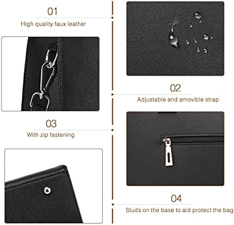 Miss Lulu Handbag Women for Work Large Shoulder Bag Faux Leather with Fixed Carry Handles Style