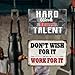 Gym Wall Decor for Home Gym – Don’t Wish for It Work for It Motivational Metal Sign 8x12 Inch – Fitness Inspirational Tin Sign for Workout Room Garage Office Man Cave Decor