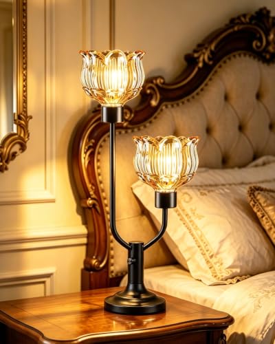 Image of Lightdot Vintage Black Lamp Mid Century Modern Table Lamp Dimmable Gift