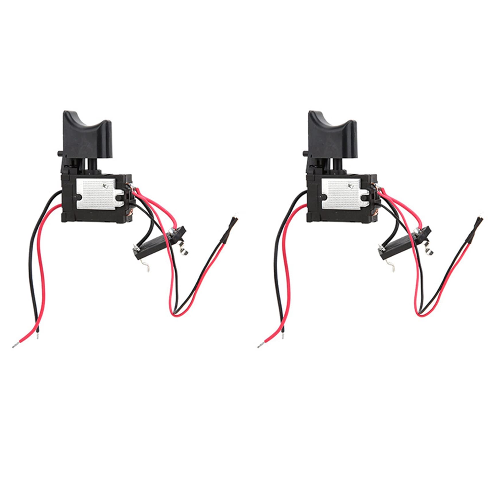 Jnchdghwa Black 2X 7.2V- 24V Drill Speed Controller Drill Switch Lithium Battery Cordless Drill Speed Control Trigger Switch With Light