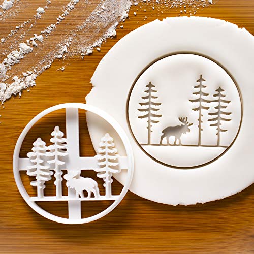 Set Of 2 Forest Animal Cookie Cutters (Designs: Moose And Bear), 2 Pieces - Bakerlogy #TOP2