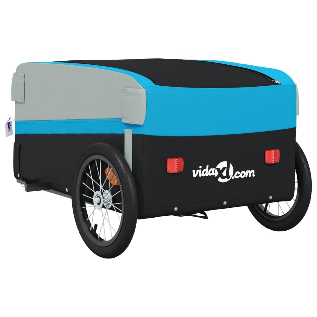 Solivagant Remorque de vélo Noir et Bleu 45 kg Fer,(7.8 KG)