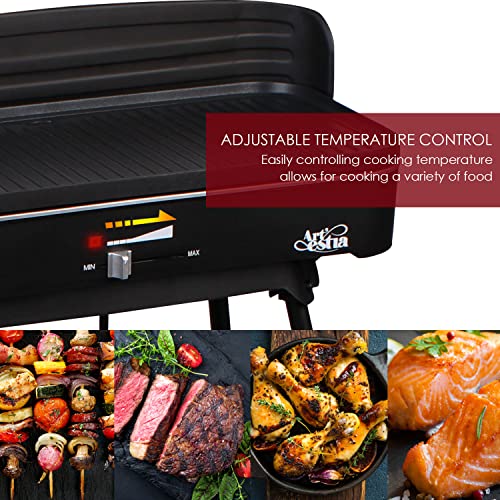 Artestia Electric Grill Indoor Outdoor Smokeless 2 IN 1 BBQ Grills