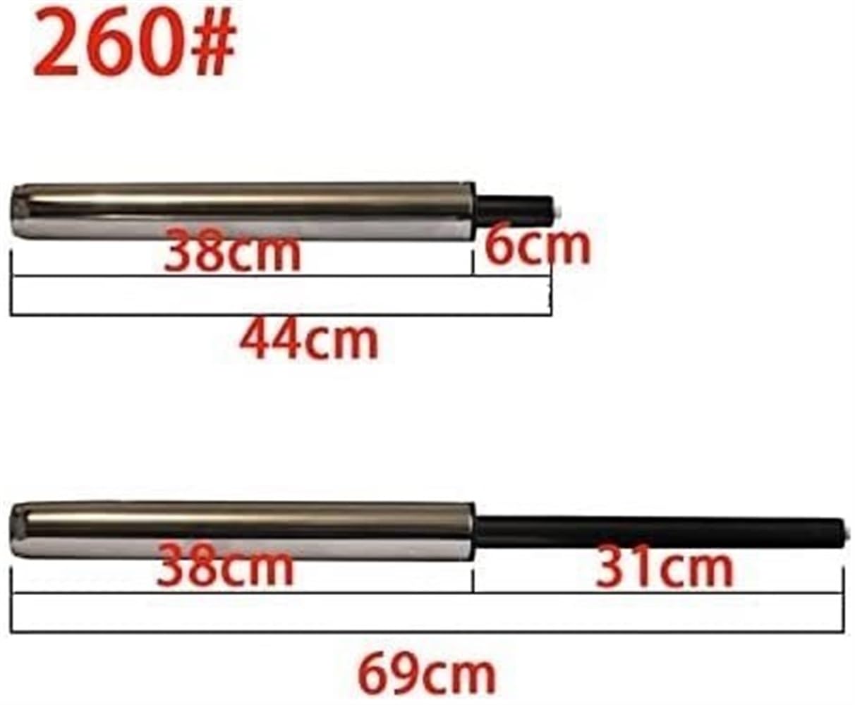Resorte de Gas El Cilindro de Gas Resistente Cabe el Resorte neumático del pistón de la Silla giratoria de la Silla de Oficina Repuesto Cilindro Elevador de Gas(Silver 260)