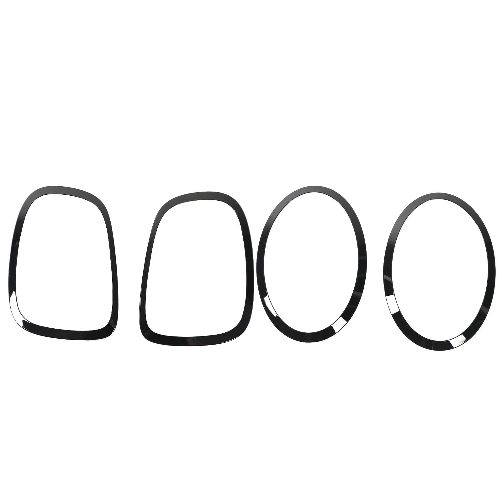 Lot de 4 Enjoliveurs de Feux Arrière Noirs de Rechange, ABS+PP Éléegants et Brillants pour One S JCW F55 F56 F57 (à Partir de 2014)