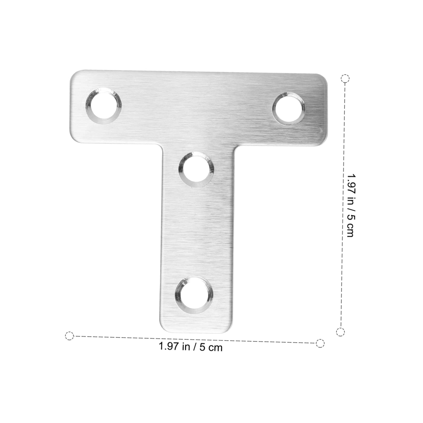 DECOMELODY 20pcs Stainless Steel T-type Square Code Furniture Connectors Desk Fastener Table Fasteners Joint Bracket Professional Craftsmanship