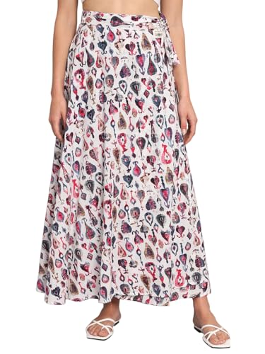 Image of Ravaiyaa - Attitude is everything Cotton Hand Block Floral Printed Wrap Around Women's Free Size Skirt Rapron