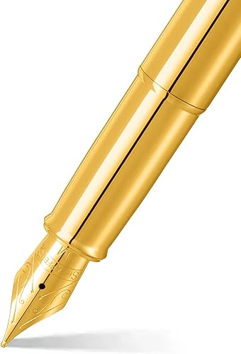 Miniatura 2 de Sheaffer 100 9372 Pluma estilográfica brillante del oro de PVD con el borde del oro de PVD - Medio