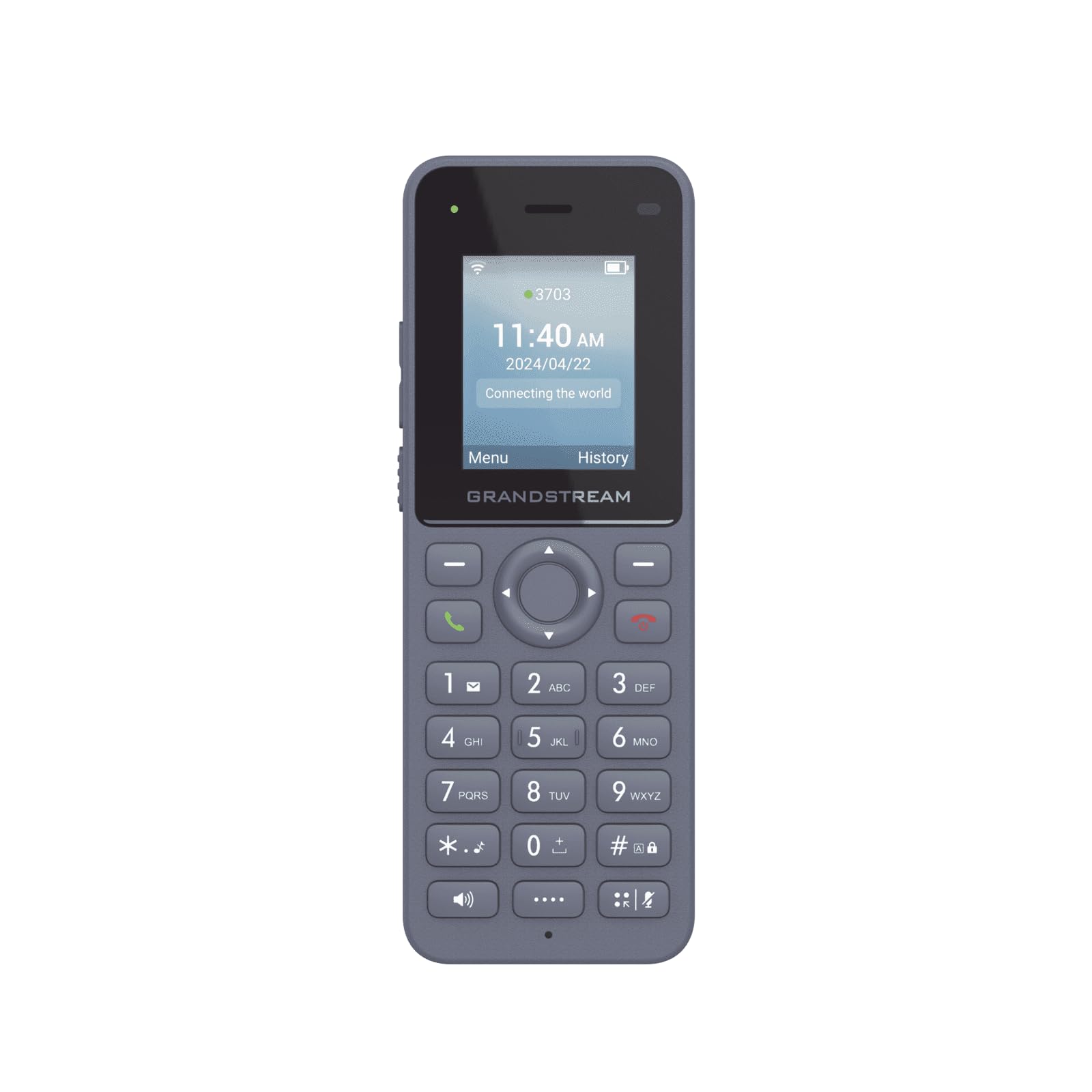 Grandstream WP816 Téléphone IP Wi-FI sans Fil avec Double Bande intégrée 802.11a/b/g/n/AC/AX et 6 Heures de Temps de Conversation.