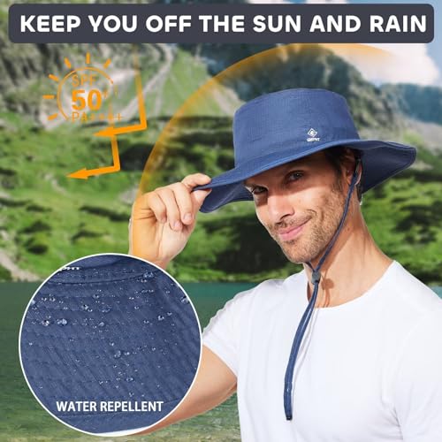 Image of Fishing Hat for Mens Sun Hat Wide Brim Bucket Hat SPF UV Protection XL XXL Large Size Big Head Hiking Beach Safari