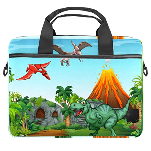 Sacoche ordinateur 13-14 pouces au motif dinosaures pour le bureau et les cours à l'université