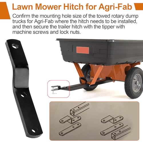 Lawn Mower Hitch for Agri-Fab 23475, Garden Tractor Trailer Hitch, Bracket Compatible with Agri-Fab Replacement Parts Black