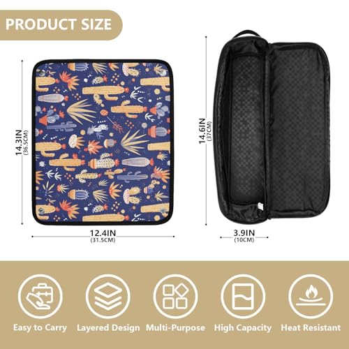 Bolsa de Viaje para Herramientas de Cabello Cacti Blue miniatura 4