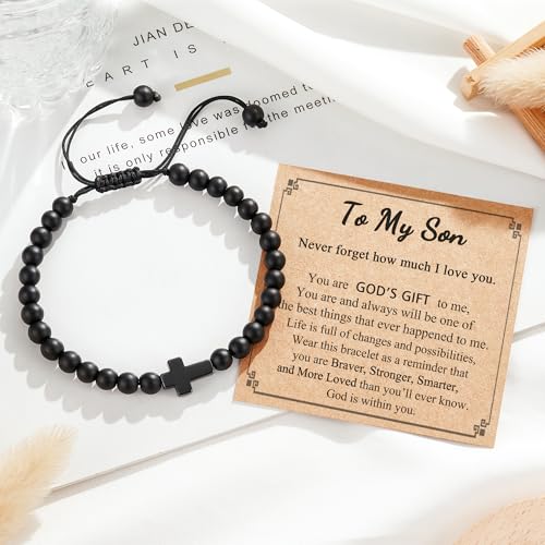 Tarsus Cross Bracelet for Men Teens, Cross Jewelry Christian Gifts for Easter, Christmas, Birthday, Religious ...2