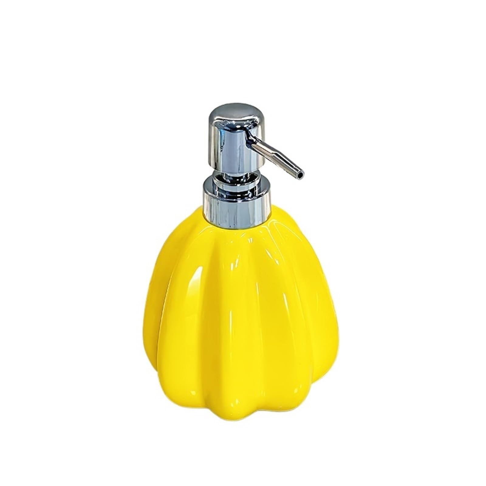 soap dispenser 380ml Ceramic Refillable Soap Dispenser For Bathroom Premium Kitchen Liquid Pump Bottles(Yellow)