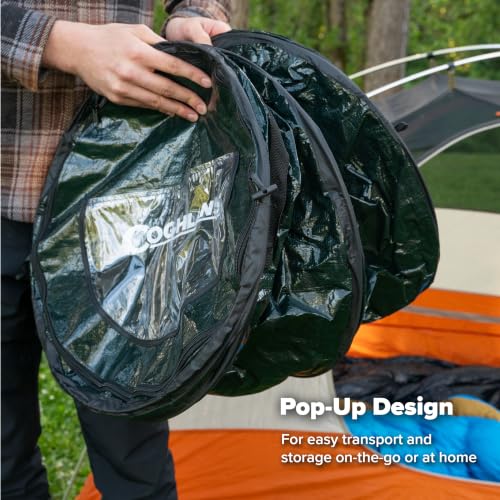 Image of Coghlan's Pop-Up Lightweight Trash & Recycle Can - Collapsible Dual-Purpose Bin for Camping, RV, and Travel - Durable, Compact, and Easy to Store - 29.5 Gallon