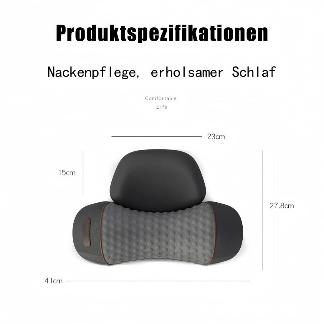2026 Theratex 3-in-1 Massagegerät, Triple Method Shoulder Massager mit Heizung, Massage & Traktion, Thera Kissen 3 in 1 Therapie Kissen Relavie, Lindert Muskelermüdung(Space Grau)