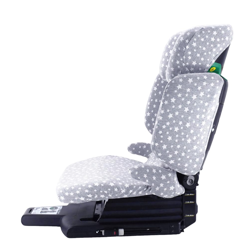 JYOKO Fodera Per Seggiolino Auto Compatibile Con Axkid Up | Cotone Biologico | Traspirante E Morbida | White Star