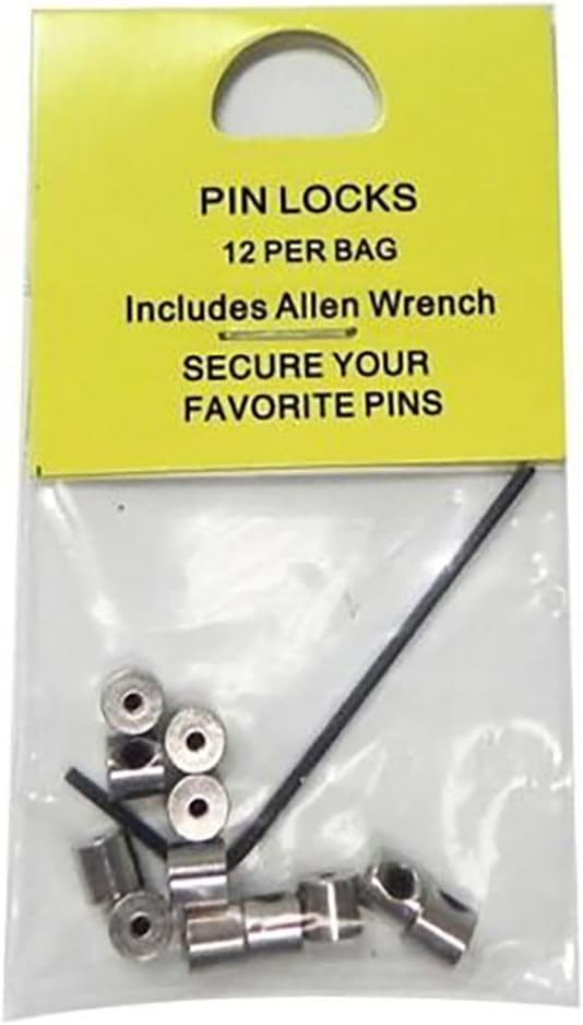 (120 Pieces) 5MM Silver Pin Keepers Pin Backs Pin Locks Locking Pin Backs with Allen Wrench