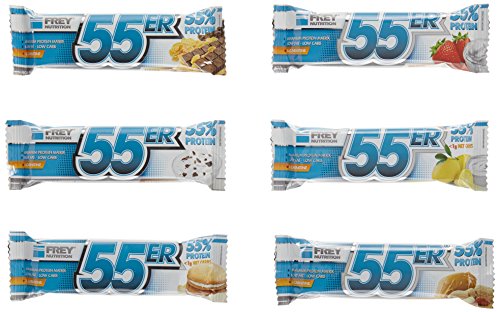 Frey Nutrition 55er Proteinriegel 20 x 50 g Mix-Box, 1er Pack (1 x 1 kg) Cover