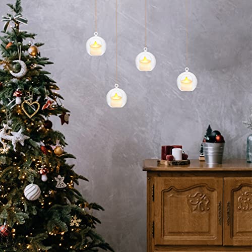 Housoutil O43DZP39FFJWE154BUPIJ8EG7 10Pcs Hanging Tealight Candle Hoder Hanging Glass Globe Orbs Plant Terrariums Wedding Candle Holder Candlestick thumb #4