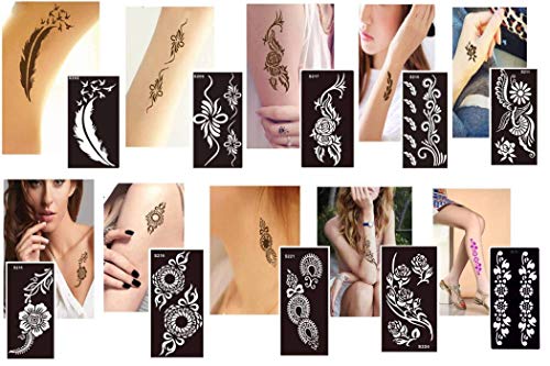 Ivana's Heena Stencils Mehandi Sticker for Hand | Body | Fingure | Face for Women, Girls and Kids, Pack of 2 Pcs, NIV-365 - Image 6