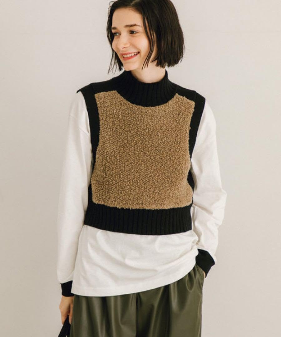 Amazon.co.jp: PUBLIC TOKYO 有末麻祐子 コラボ タートルニット ベスト