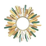 ● Rendimiento: la imagen especular es natural y clara; las hojas están pintadas en múltiples colores y la superficie está cubierta con papel de oro; El gancho de metal en la parte posterior es resistente y confiable.