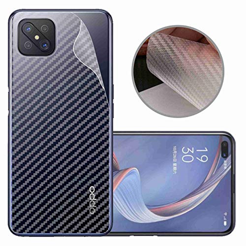 Image of Compatible with Oppo A92S Back Screen Protective Film Carbon Fiber Skin Transparent Screen Guard Sticker
