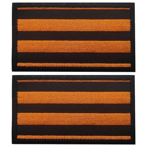 Uzztfa 2 Parches Bordados De Cinta De Jorge De Rusia, con Gancho Y Bucle, con Emblema Militar, para Sombreros, Bolsos Y Ropa.