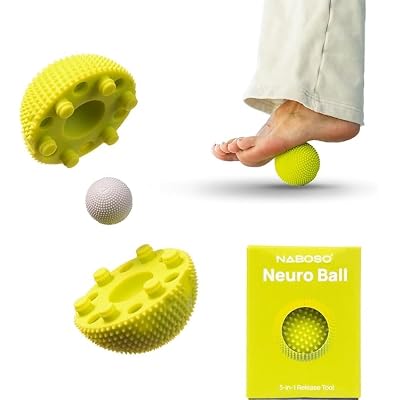 NABOSO Neuro Ball, Foot Myofascial Release Tool, Textured Massage Ball For Feet, Self Massage, Mobility And Recovery